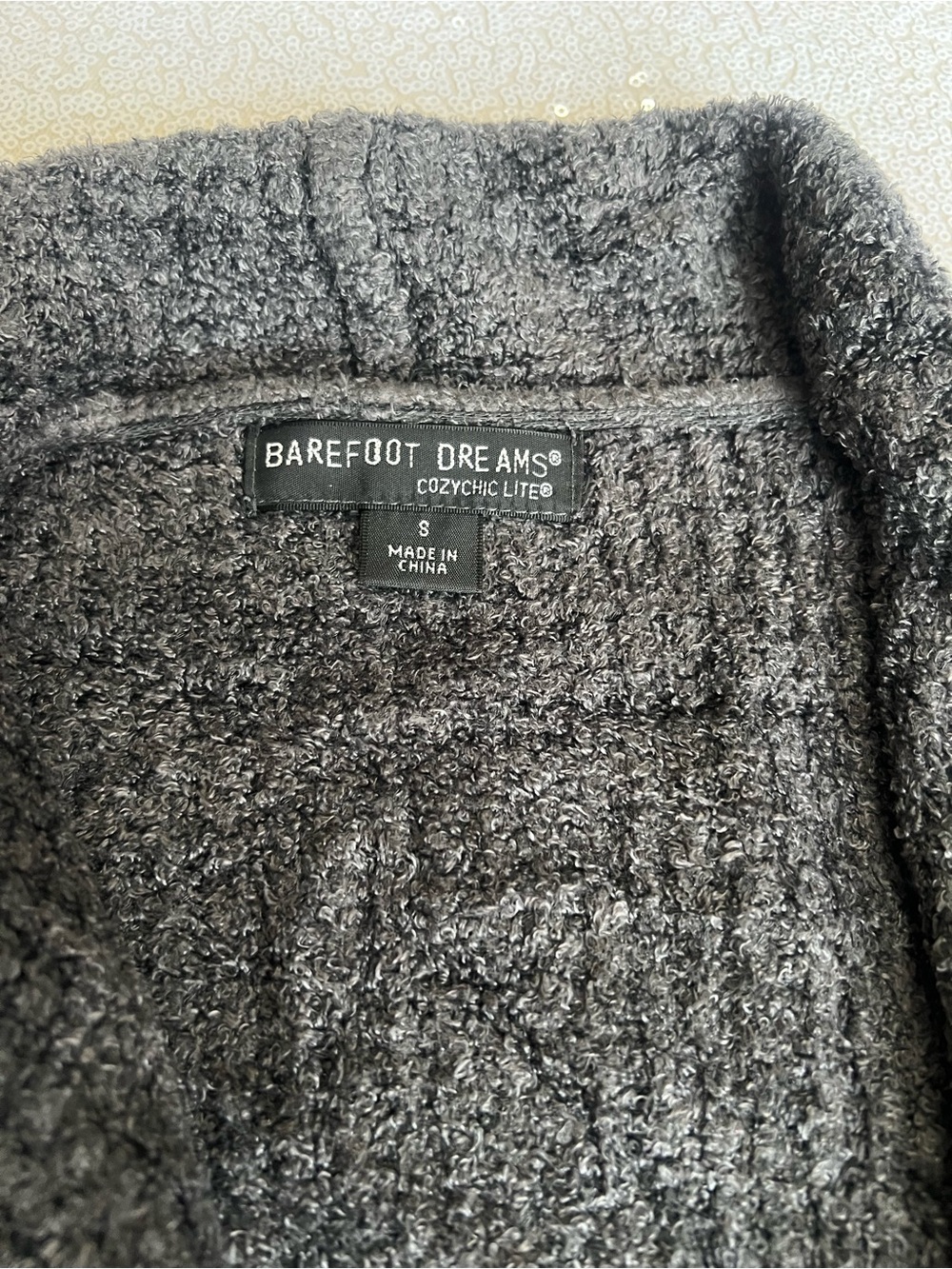 Barefoot Dreams CozyChic Lite Charcoal Gray Cardigan